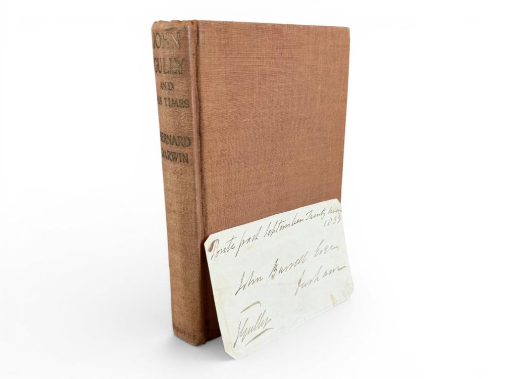 John Gully comparable auction result: 1833 john gully signed free frank panel book