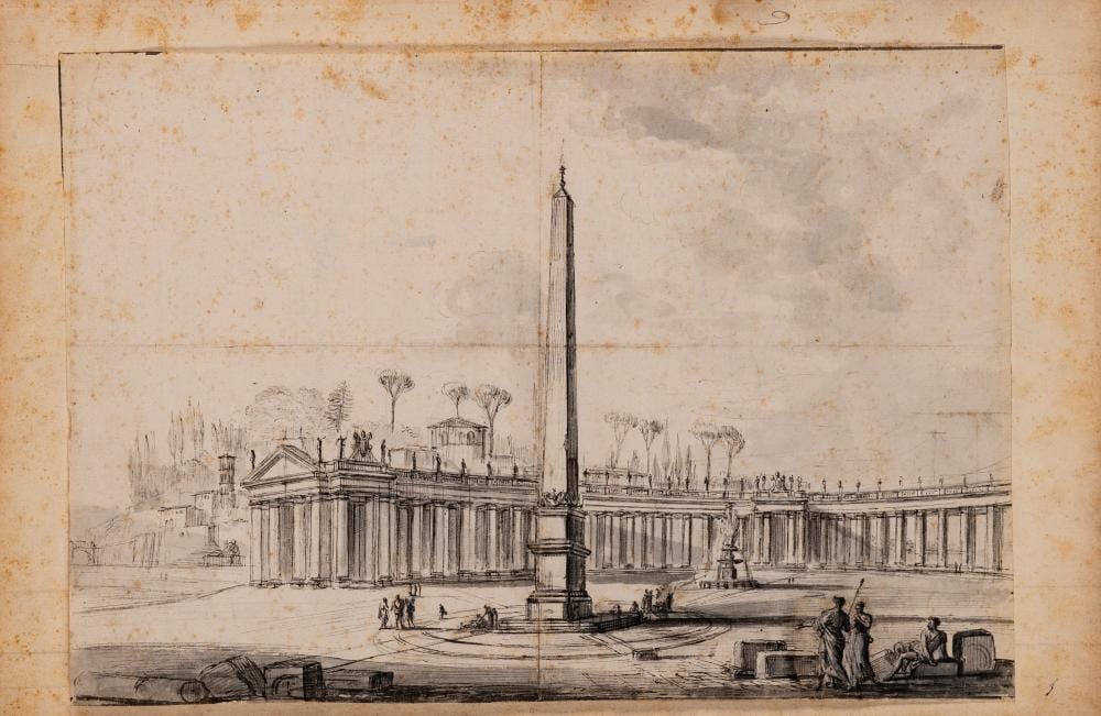 jean baptiste lallemand francia 1716 1803 rome view of the obelisk and colonnade of st peter s · Finarte · 2026-05-28 Jean-Baptiste Lallemand comparable auction result: jean baptiste lallemand francia 1716 1803 rome view of the obelisk and colonnade of st peter s
