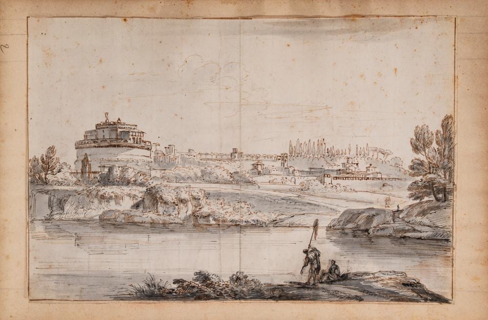 jean baptiste lallemand francia 1716 1803 rome view with castel sant angelo · Finarte · 2026-05-28 Jean-Baptiste Lallemand comparable auction result: jean baptiste lallemand francia 1716 1803 rome view with castel sant angelo