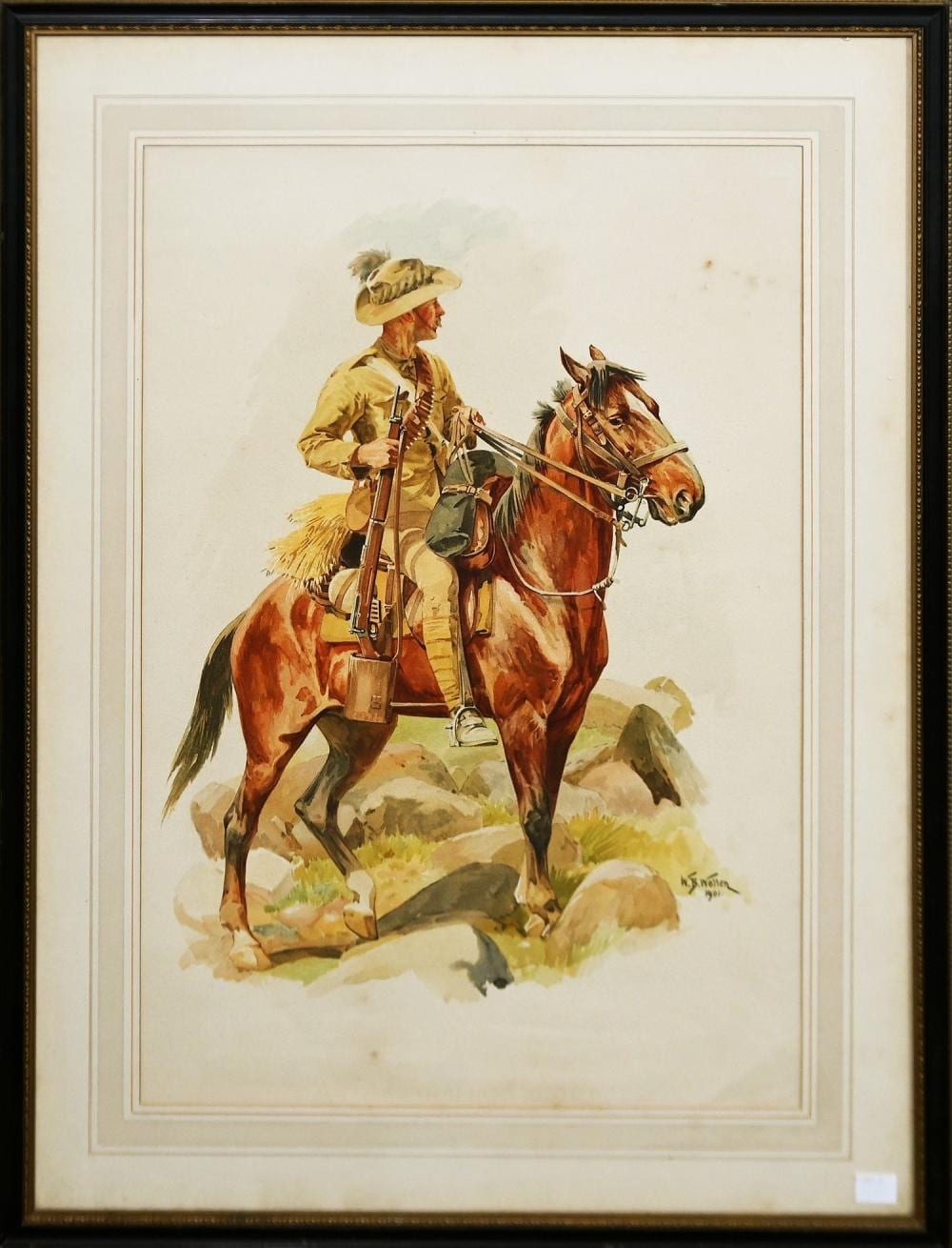 William Barnes Wollen comparable auction result: william barnes wollen australian scout 1901