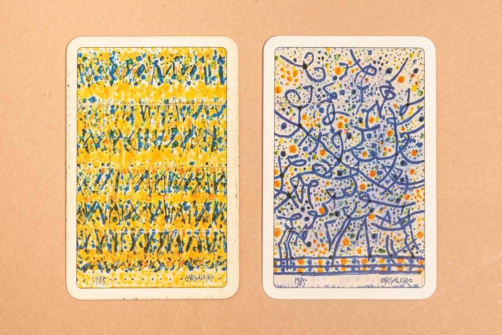 Manuel Cargaleiro comparable auction result: manuel cargaleiro caixa com 2 baralhos de cartas intitulados azulejos