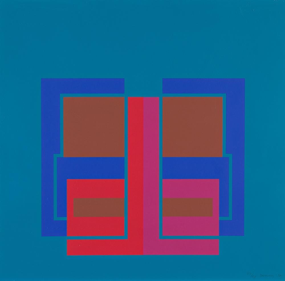 Robyn Denny comparable auction result: robyn denny 1930 2014 two color screenprints 1969 70