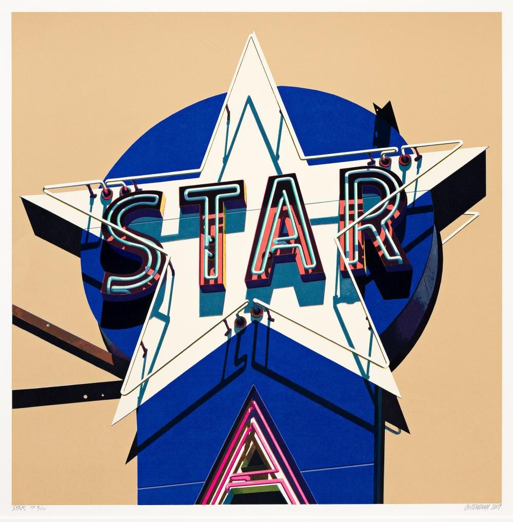 Robert Cottingham comparable auction result: robert cottingham b 1935 star 2009