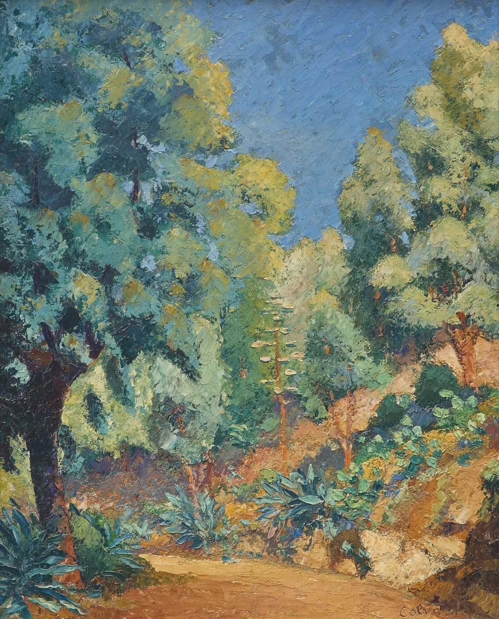 Emile Colinus comparable auction result: emile colinus arbres dans le midi