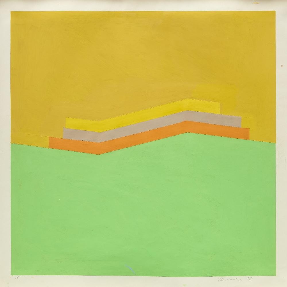 Marc Vaux comparable auction result: marc vaux untitled abstract 1965