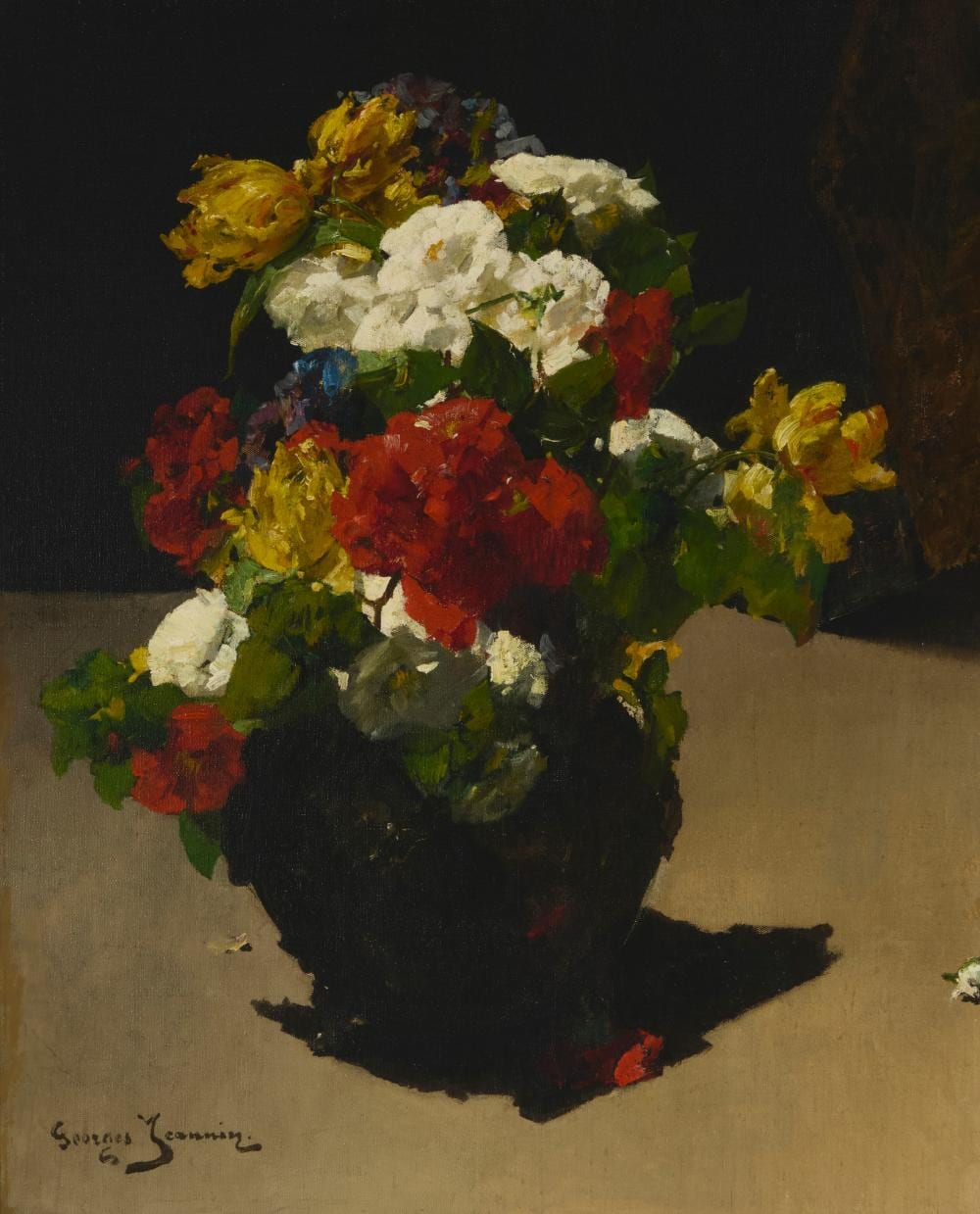 Georges Jeannin comparable auction result: georges jeannin 1841 1925 a still life of assorted flowers in a vase