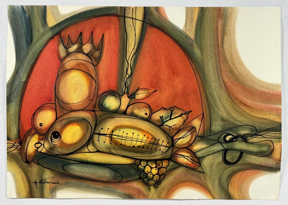 Hargreaves Ntukwana comparable auction result: hargreaves ntukwana south african 1938 1999 large artwork untitled signed lower left unframed