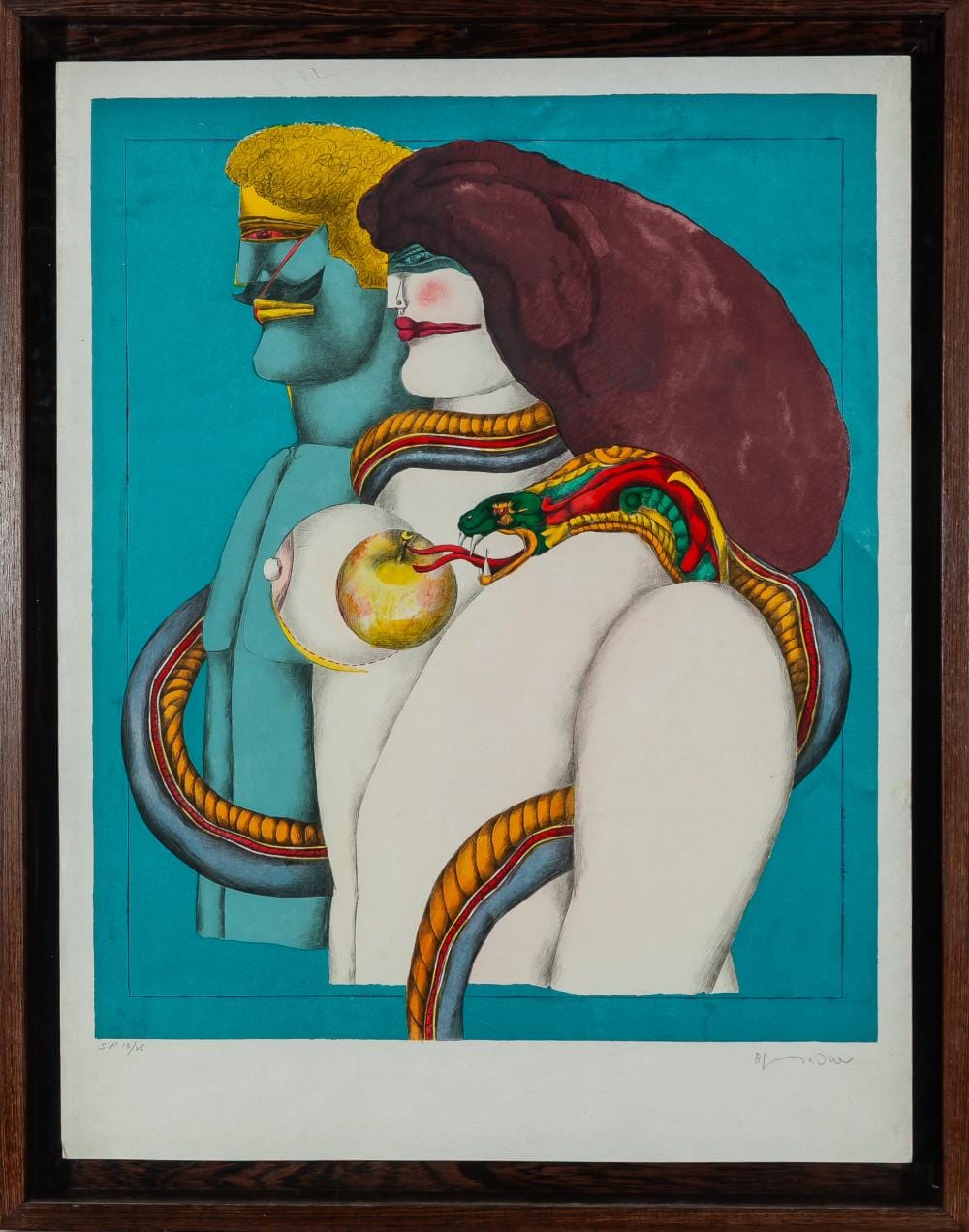 Richard (1856) Lindner comparable auction result: richard lindner hamburg germany 1901 new york 1978 adam and eve