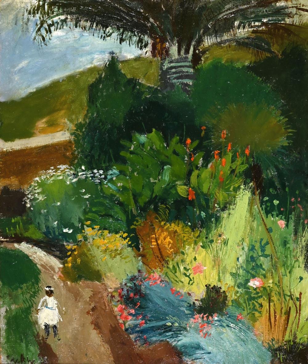 Walter Kurt Wiemken comparable auction result: walter kurt wiemken 1907 1940 gartenlandschaft mit kind collioure