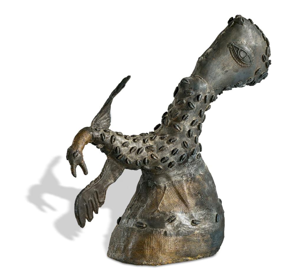 Manuel Mendive comparable auction result: manuel mendive 1944 head with chicken hand