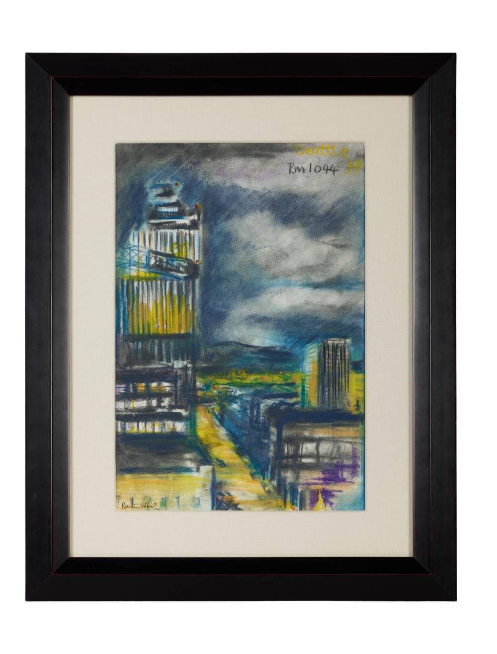 Ronnie Wood comparable auction result: ronnie wood window on seattle signed original mixed media painting on paper
