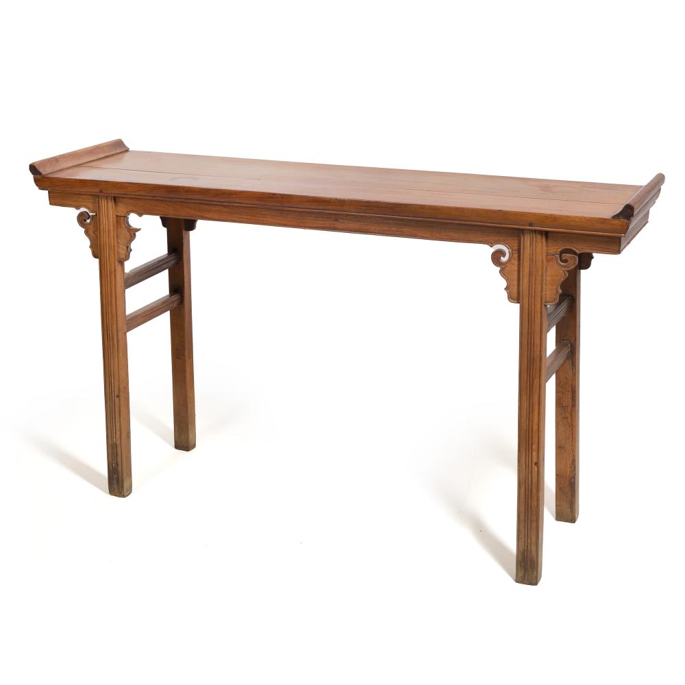 A Chinese huanghuali table, Qiaotou'an, Qing dynasty sold by Oakridge Auction Gallery, lot 326 — auction record photograph