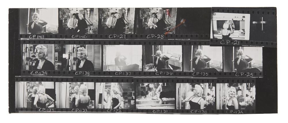 marilyn monroe 1955 rare black and white contact sheet by milton h greene · Julien's Auctions · 2026-06-04 Milton H. Greene comparable auction result: marilyn monroe 1955 rare black and white contact sheet by milton h greene