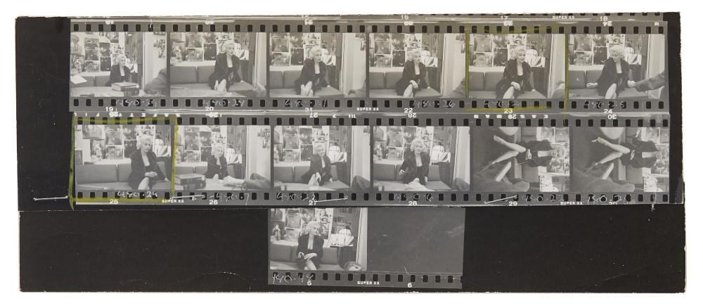 marilyn monroe 1955 rare black and white contact sheet by milton h greene · Julien's Auctions · 2026-06-04 Milton H. Greene comparable auction result: marilyn monroe 1955 rare black and white contact sheet by milton h greene