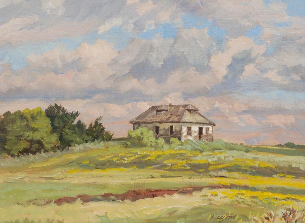 Ernest Luthi comparable auction result: ernest luthi old house on the hill east of wishart