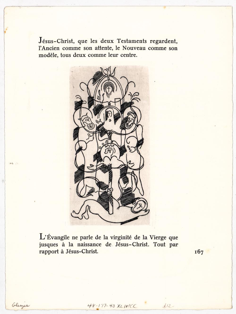 Albert Gleizes comparable auction result: albert gleizes pensees original etching jesus