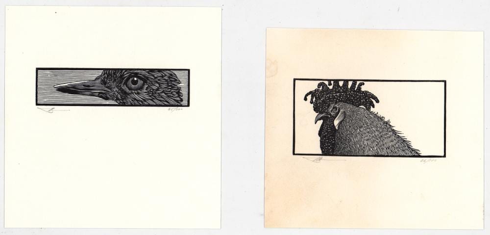 barry moser 2 wood engravings s n birds · Grant Zahajko Auctions, LLC · 2026-05-27 Barry Moser comparable auction result: barry moser 2 wood engravings s n birds
