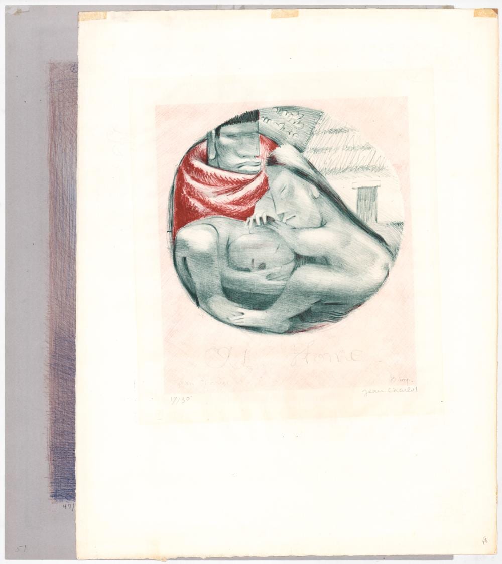 Jean Charlot comparable auction result: jean charlot 2 lithos s n tondo
