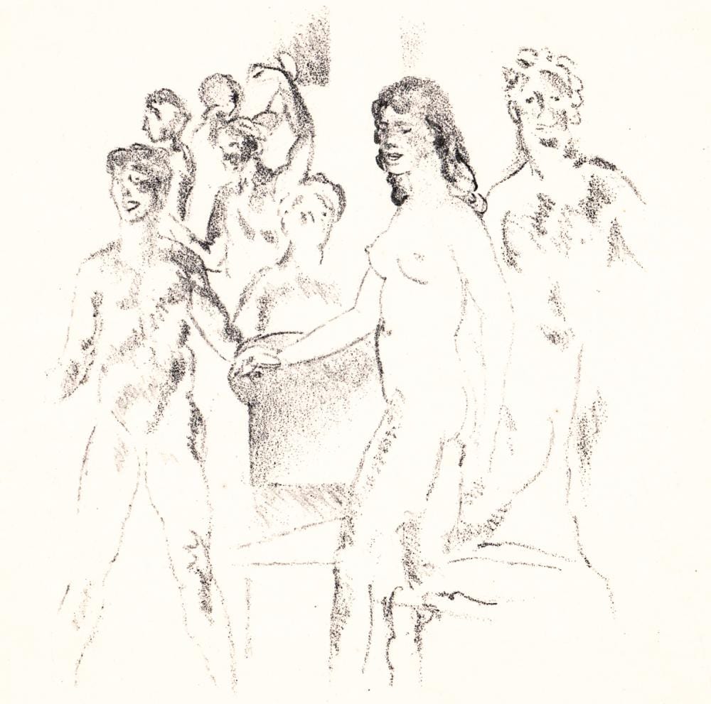 Arthur Bowen Davies comparable auction result: arthur bowen davies signed litho nude