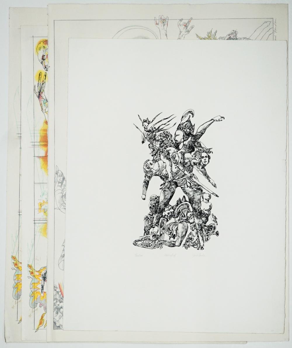 Jacob Landau comparable auction result: jacob landau 4 signed lithos
