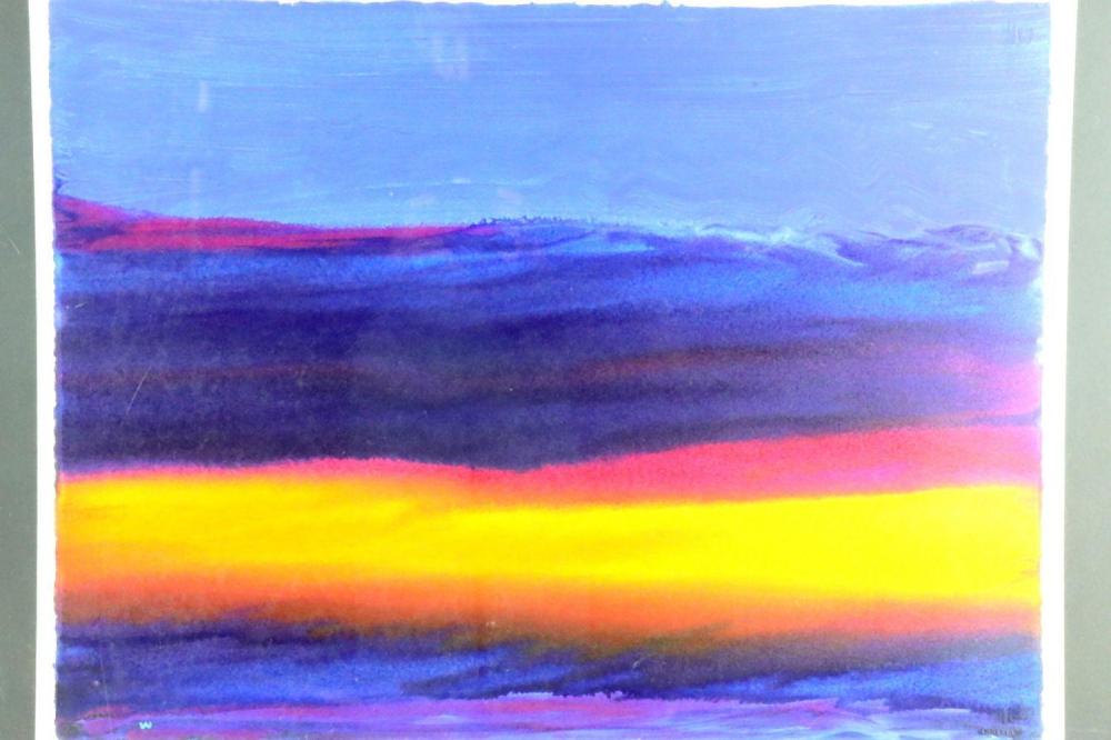 Robert Wyland comparable auction result: robert wyland american b 1956 water planet watercolor