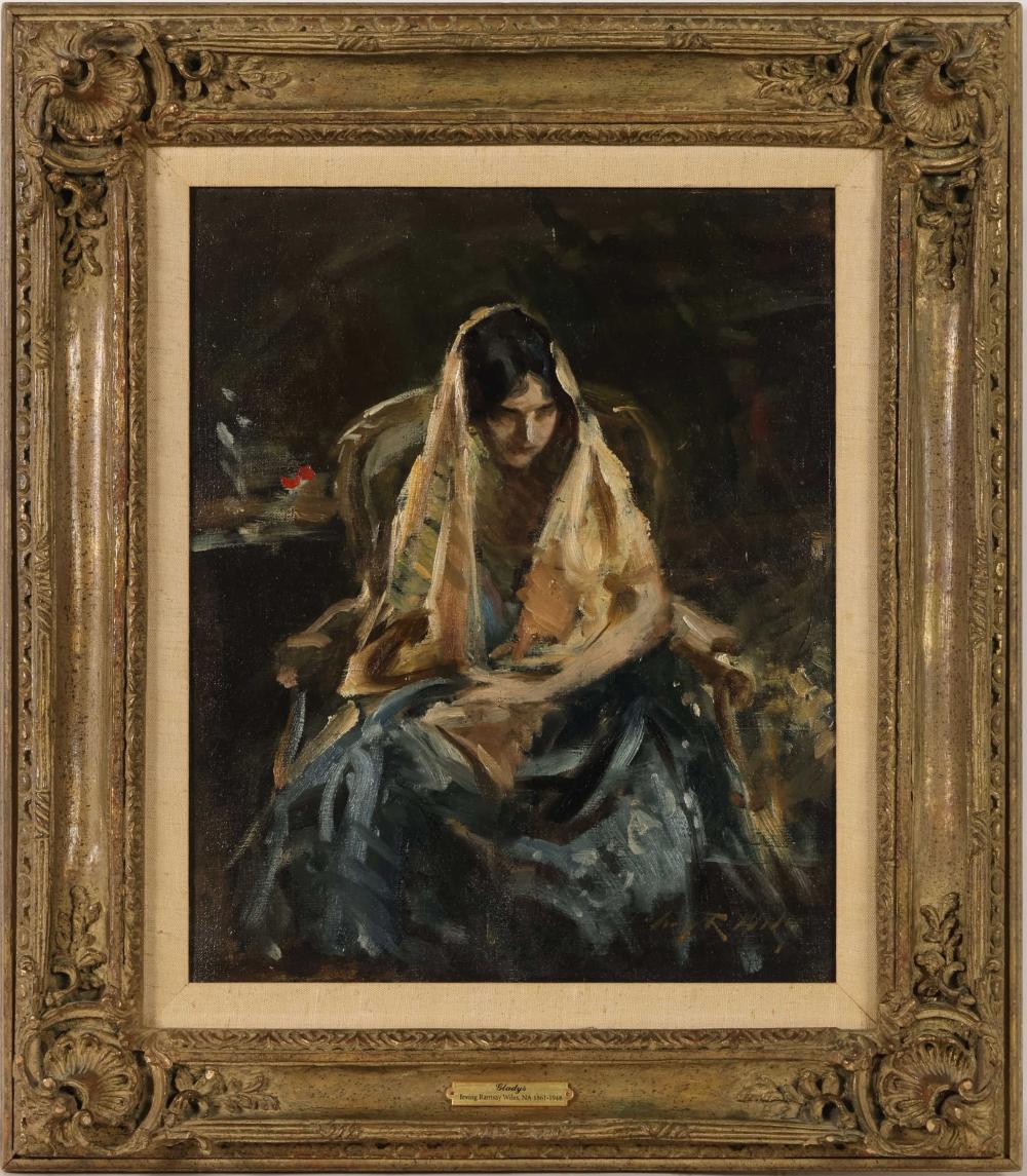 irving ramsey wiles 1861 1948 gladys oil painting · Hill Auction Gallery · 2026-06-03 Irving Ramsey Wiles comparable auction result: irving ramsey wiles 1861 1948 gladys oil painting