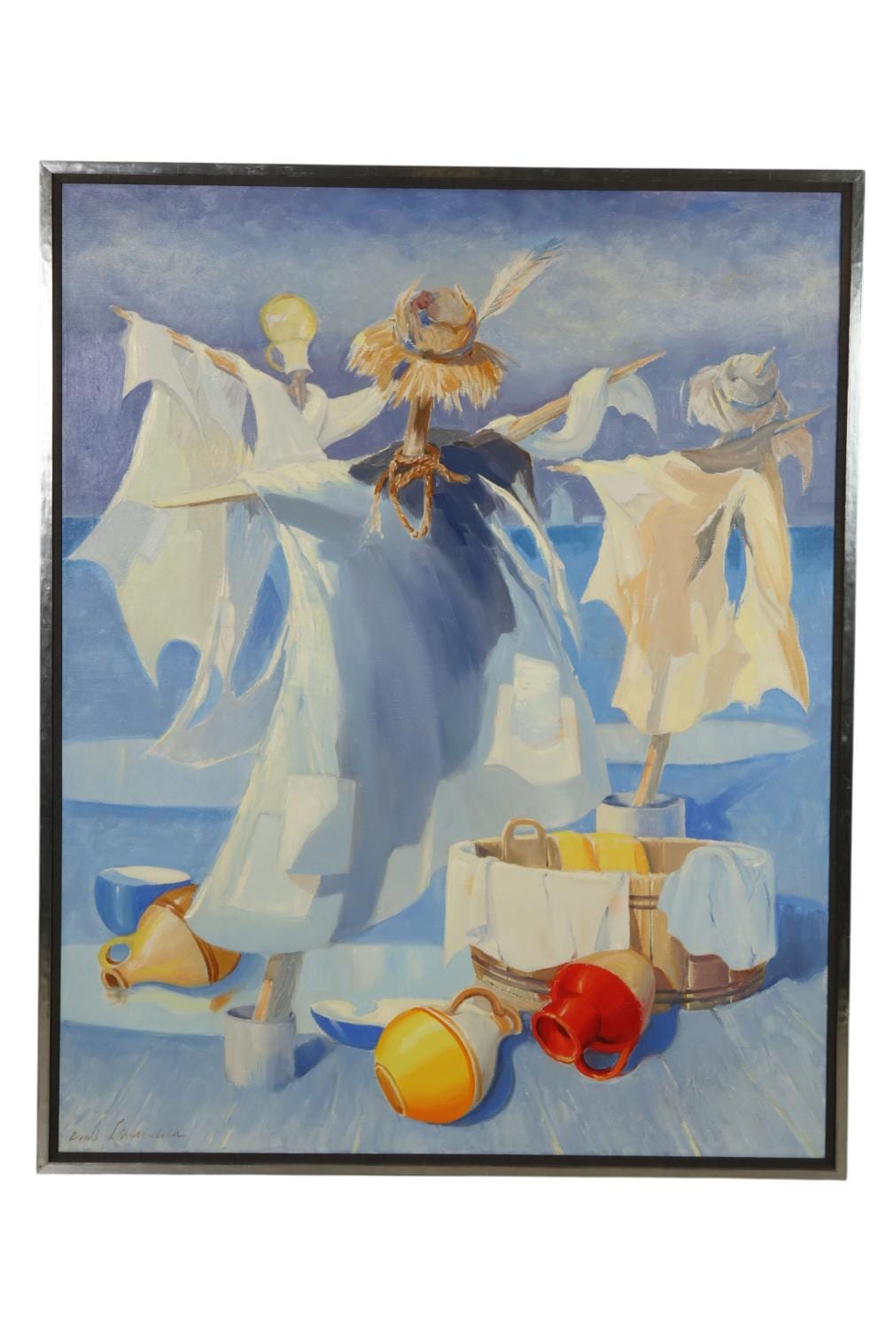 emil lindenfeld 1905 1986 scarecrows oil painting · Hill Auction Gallery · 2026-06-03 Emil Lindenfeld comparable auction result: emil lindenfeld 1905 1986 scarecrows oil painting