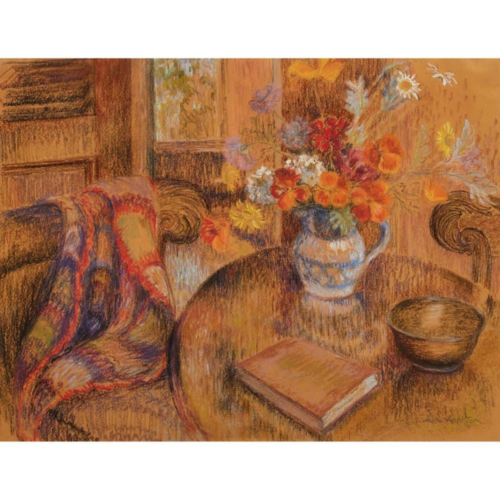 Jean Appleton comparable auction result: jean appleton 1911 2003 interior still life pastel on paper 48 x 62cm 77 x 89cm framed