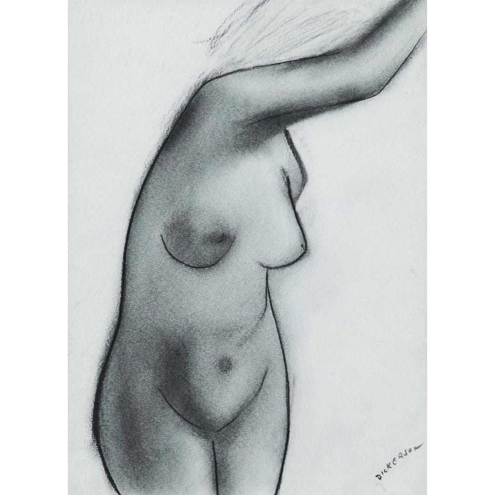 robert dickerson 1924 2015 female nude charcoal on paper 37 5 x 27cm 70 5 x 57 5cm framed · Leonard Joel · 2026-06-02 Robert Dickerson comparable auction result: robert dickerson 1924 2015 female nude charcoal on paper 37 5 x 27cm 70 5 x 57 5cm framed
