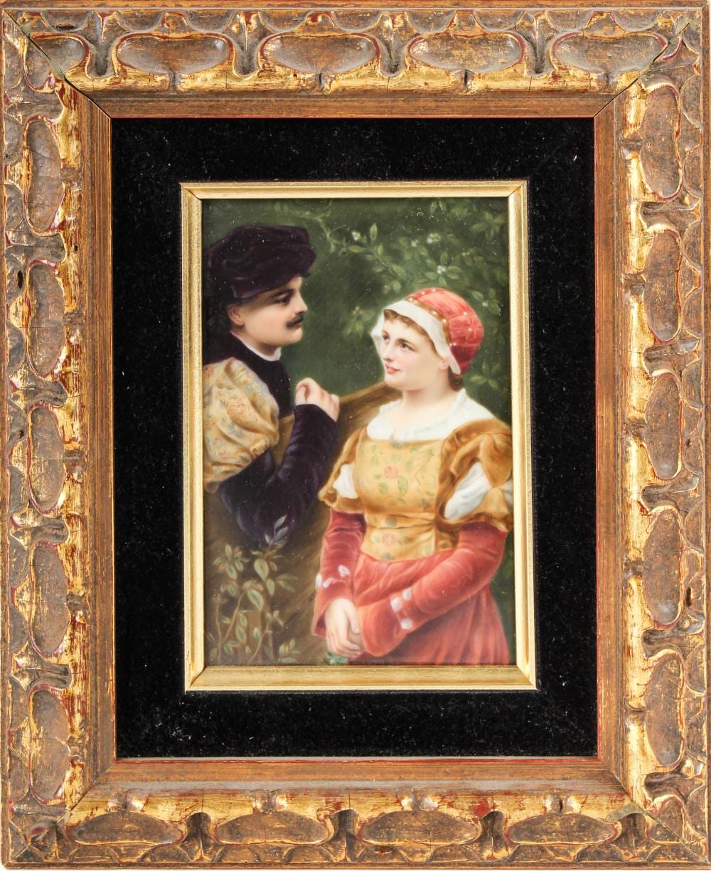 Alfred Seifert comparable auction result: antique berlin porcelain plaque the maiden s suitor after alfred seifert