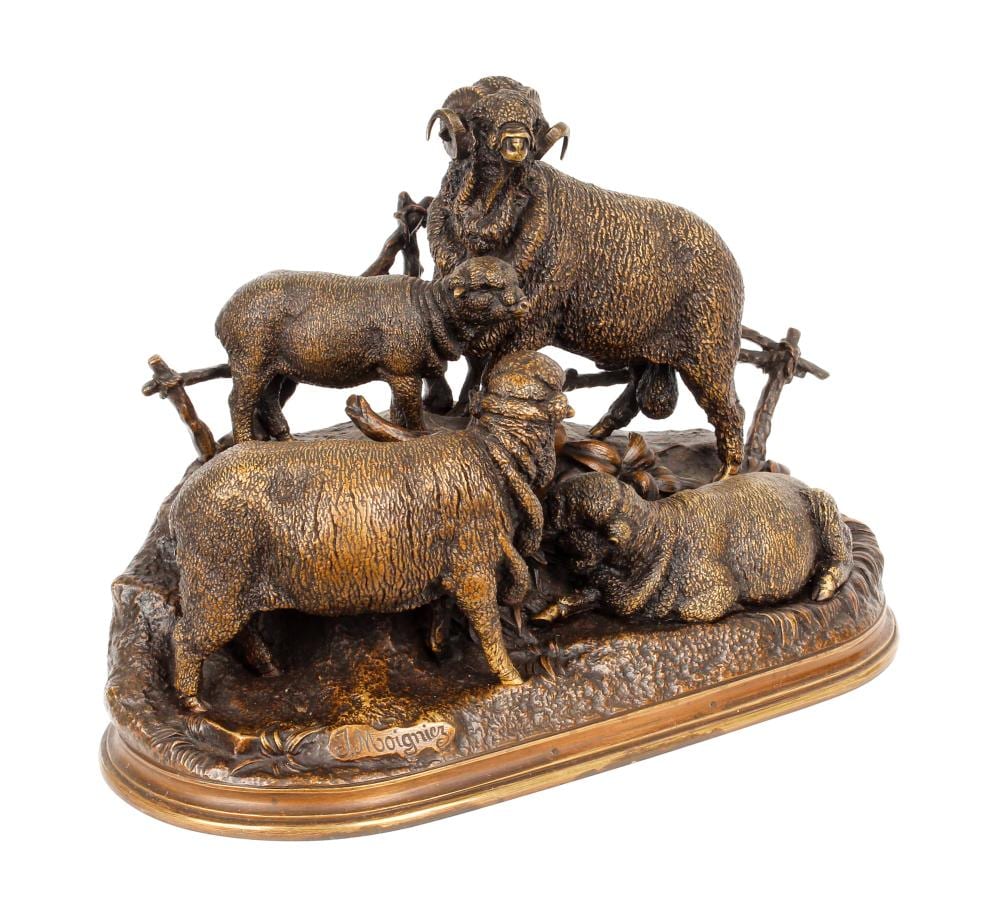 jules moigniez french 1835 1894 bronze sculpture of sheep · Hoch LTD. · 2026-05-31 Jules Moigniez comparable auction result: jules moigniez french 1835 1894 bronze sculpture of sheep