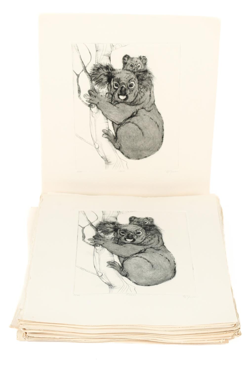 Christine McGinnis comparable auction result: christine mcginnis american 1937 2019 72 koalas etchings