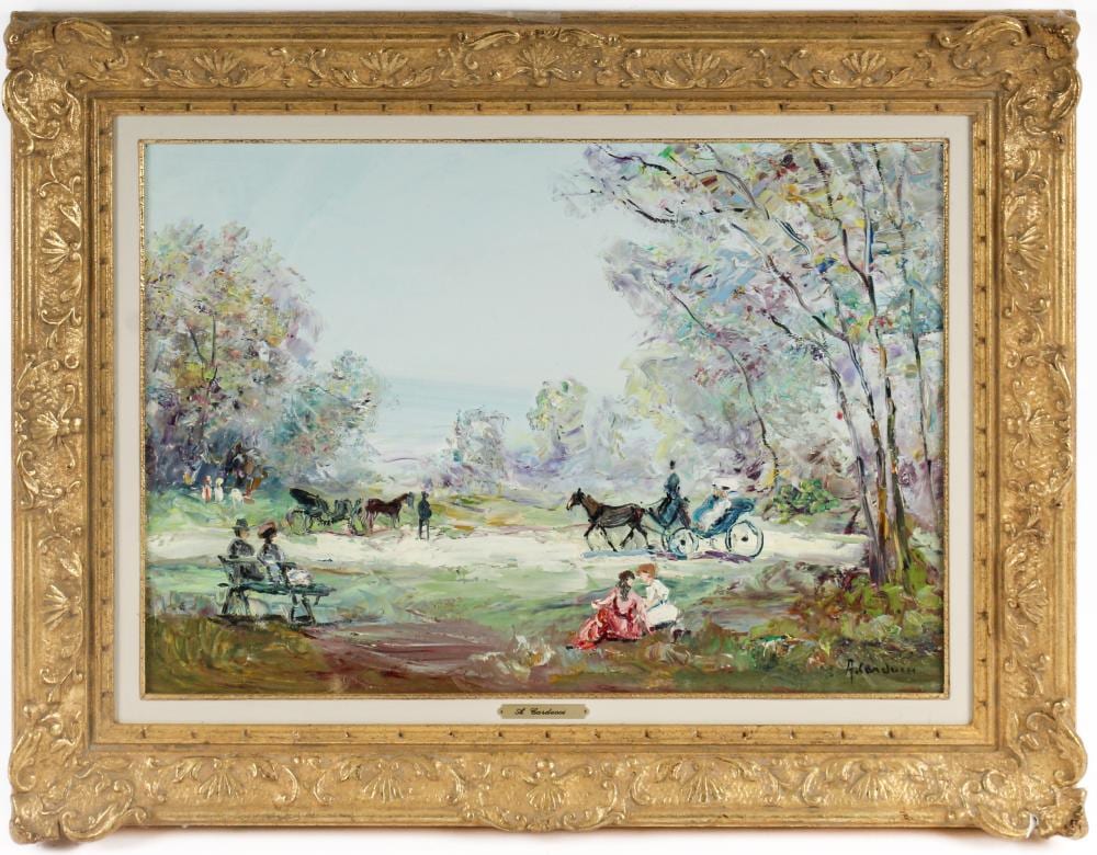 Adolfo Carducci comparable auction result: adolfo carducci italian 1903 1981 impressionist style park scene oil on canvas