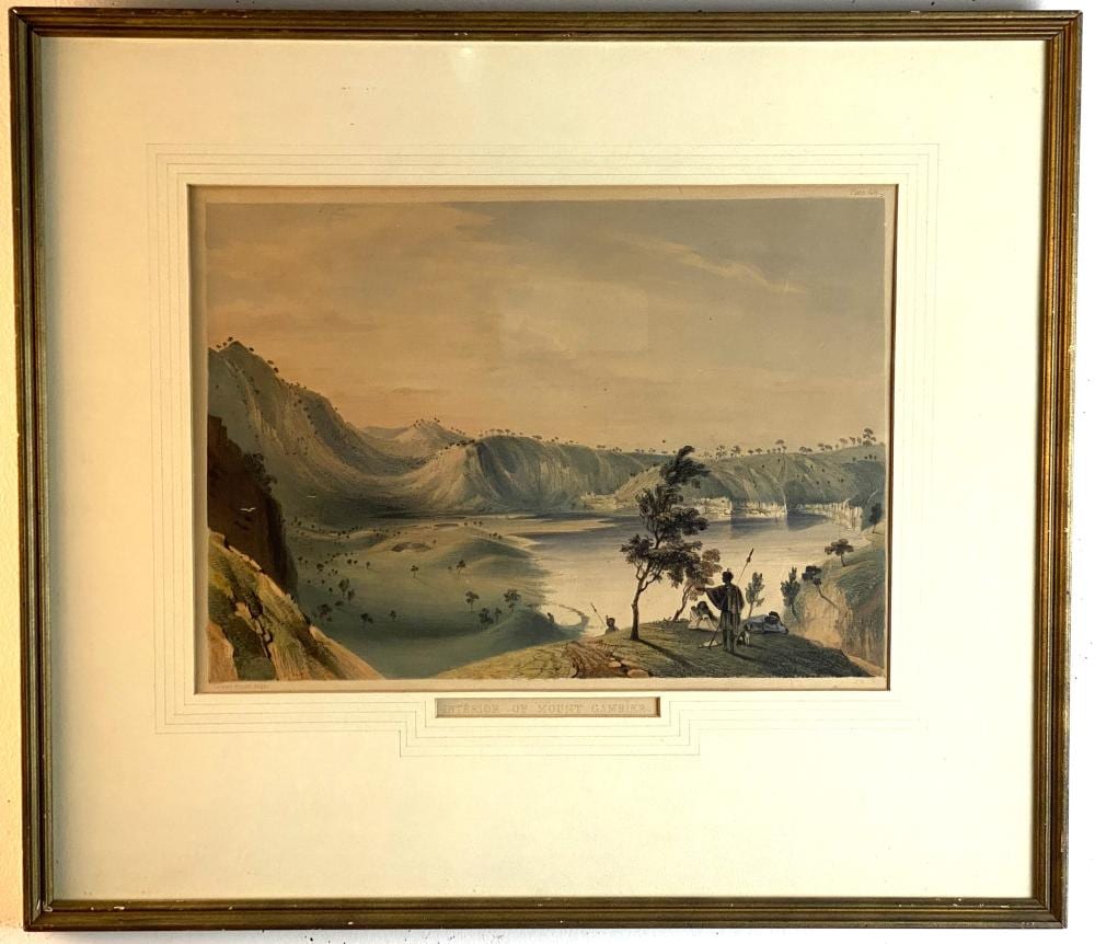 George French Angas comparable auction result: george french angus interior of mt gambier at sunset