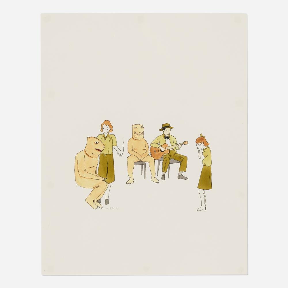Marcel Dzama comparable auction result: marcel dzama untitled