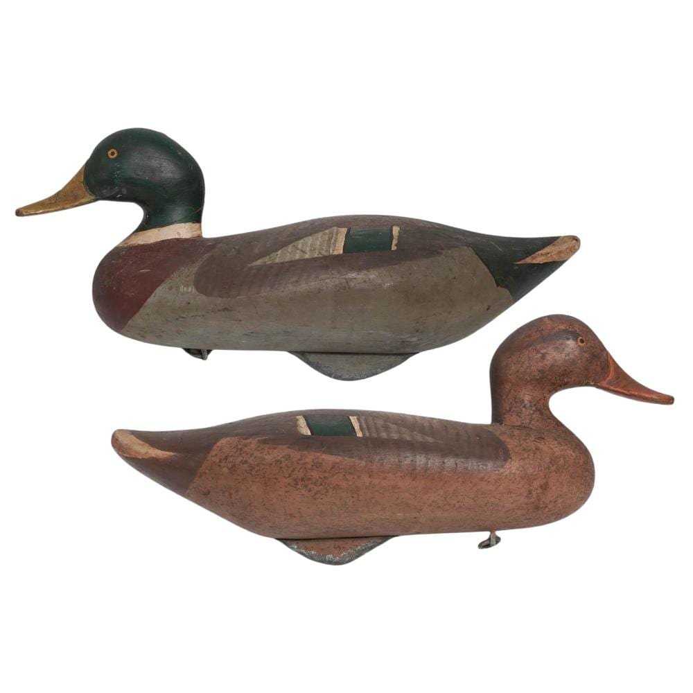 Madison Mitchell comparable auction result: madison mitchell american 1901 1993 pair of wooden decoy ducks
