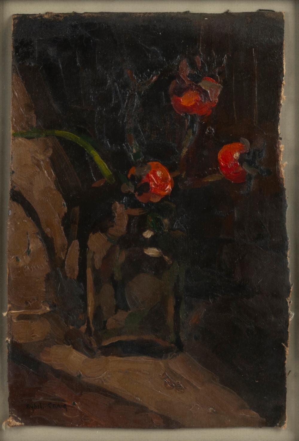Sybil Craig comparable auction result: sybil craig 1901 1989 untitled still life oil on canvas removed from stretcher signed lower left sybil craig 26 x 18cm 45 x 35cm overall