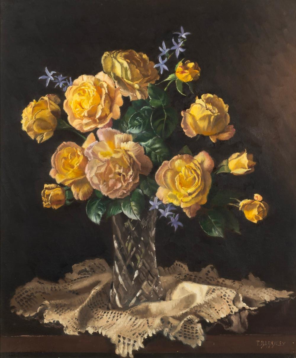 James (1746) Northcote comparable auction result: thomas tom baddiley 1921 2017 peace roses pastel signed lower right t baddiley 59 x 49cm 79 x 70cm overall