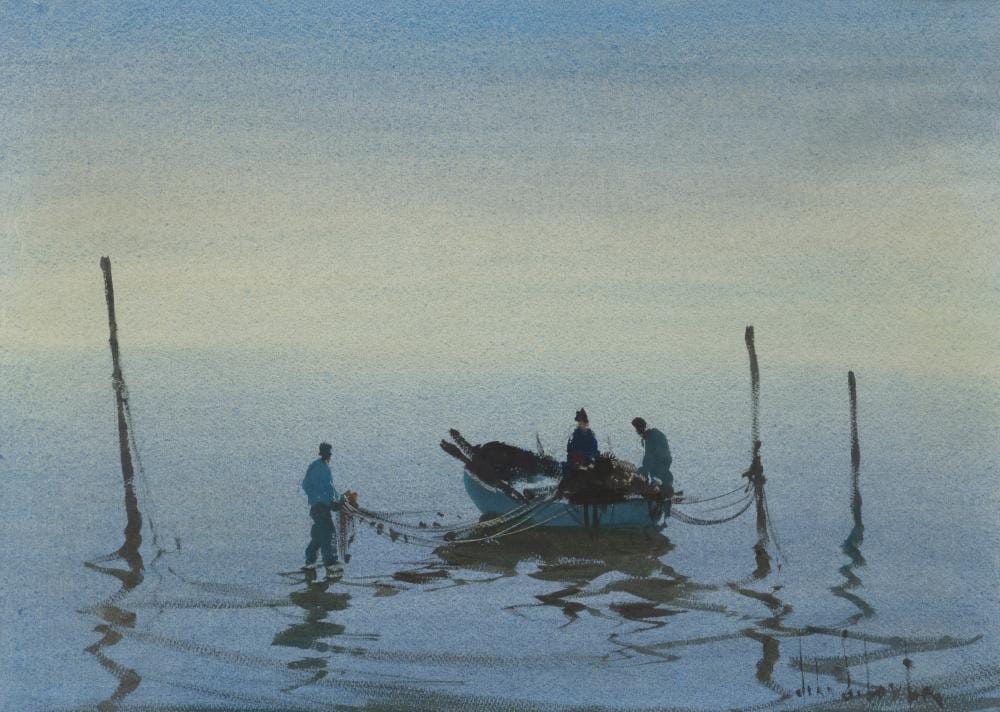 John Loxton comparable auction result: john samuel loxton 1908 1969 fishing boat watercolour signed lower right john s loxton 51 x 72cm 90 x 108cm overall