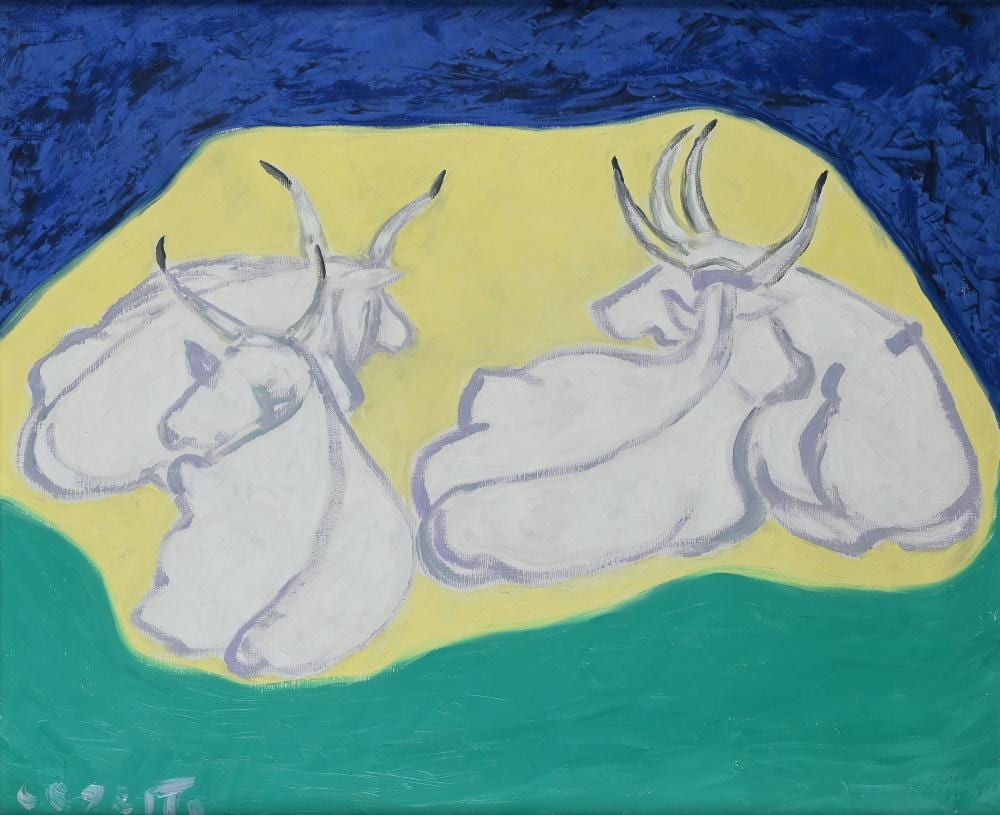 Giuseppe Cesetti comparable auction result: giuseppe cesetti tuscania 1902 tuscania 1990 the oxen 1970