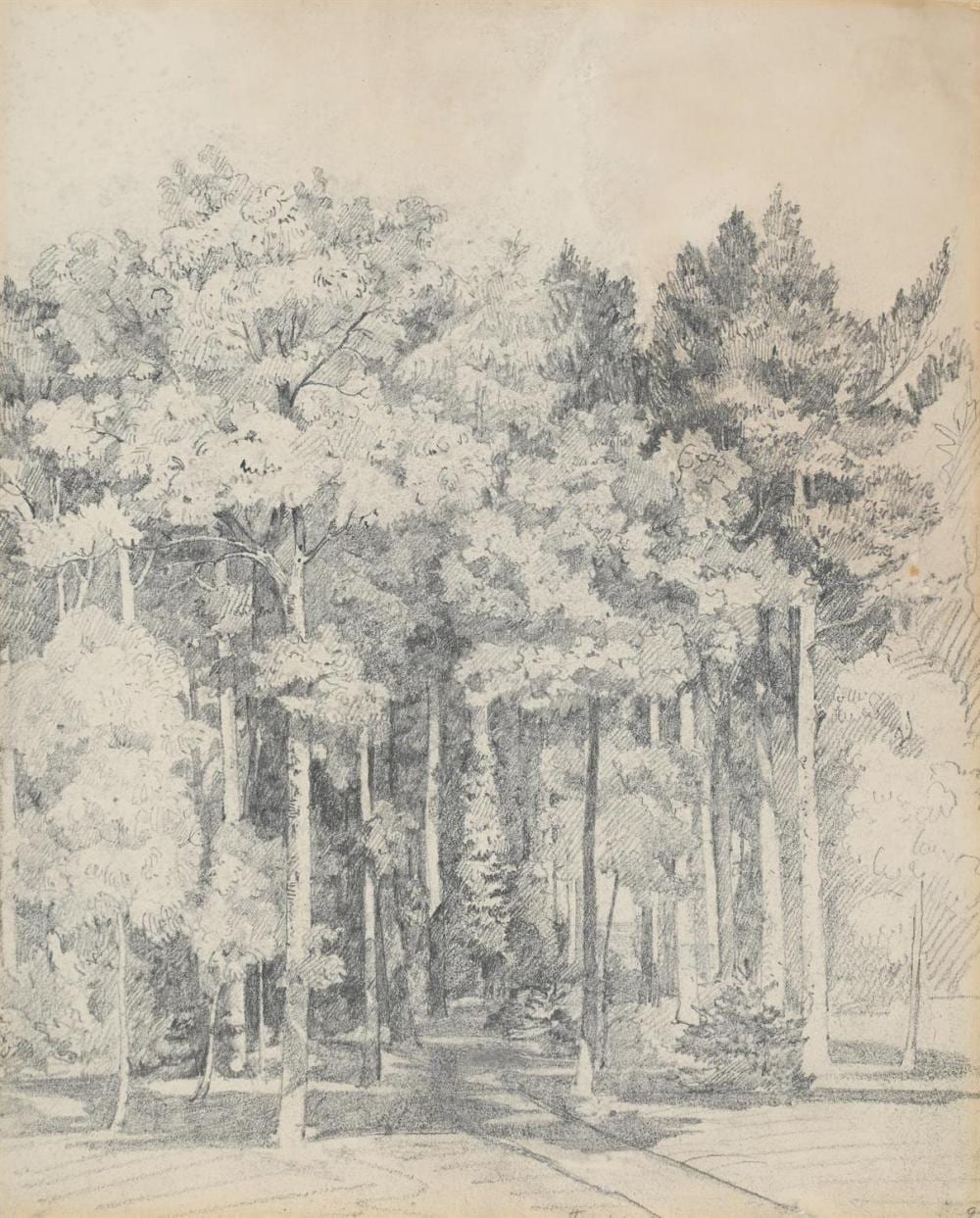 John Sell Cotman comparable auction result: john sell cotman british 1782 1842 study of trees