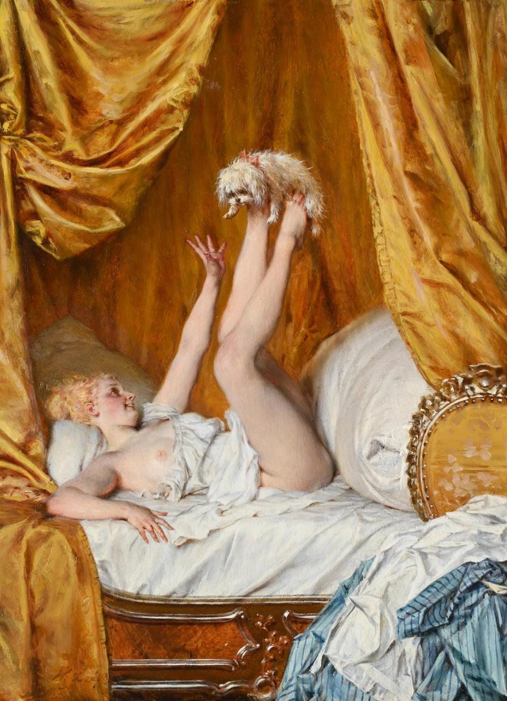 Heinrich Lossow comparable auction result: heinrich lossow german 1843 1897 a precarious game
