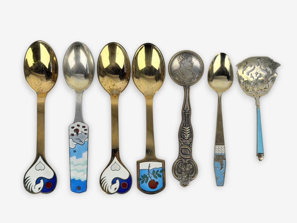 Anton Michelsen comparable auction result: group of anton michelsen 840 silver danish christmas spoons