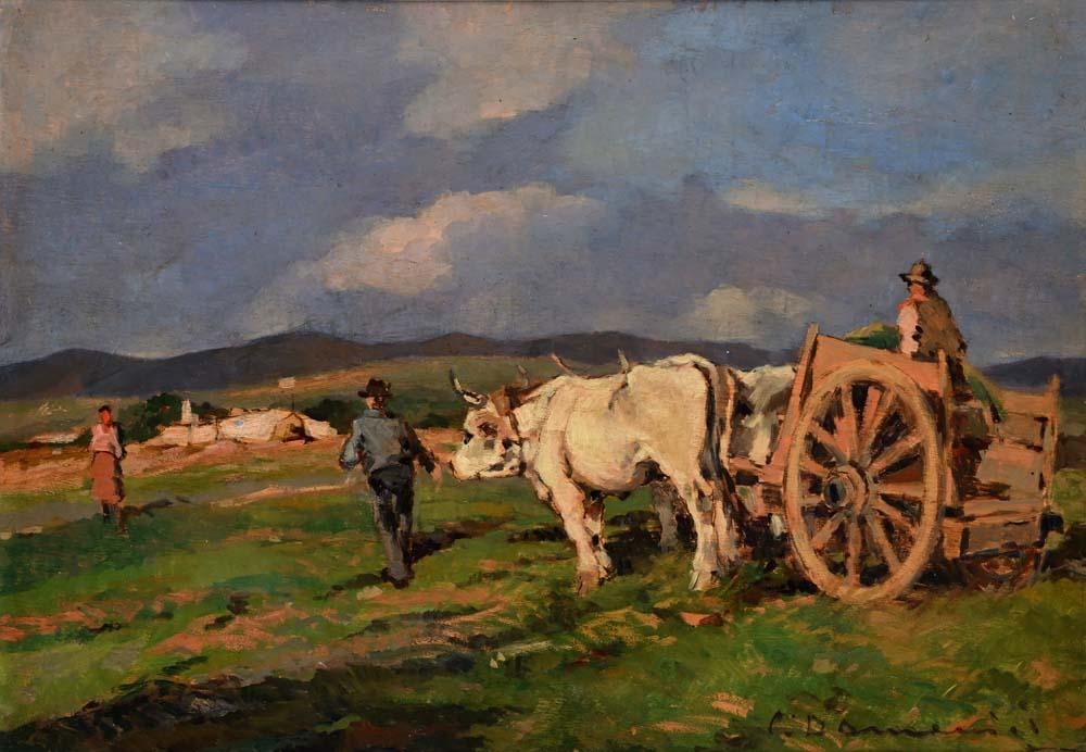 Carlo Domenici comparable auction result: carlo domenici livorno 1897 portoferraio 1981 work in the fields
