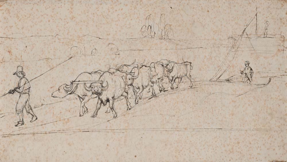 Bonaventura Genelli comparable auction result: giovanni nino costa rome 1826 marina di pisa 1903 herd of buffalo in the roman countryside