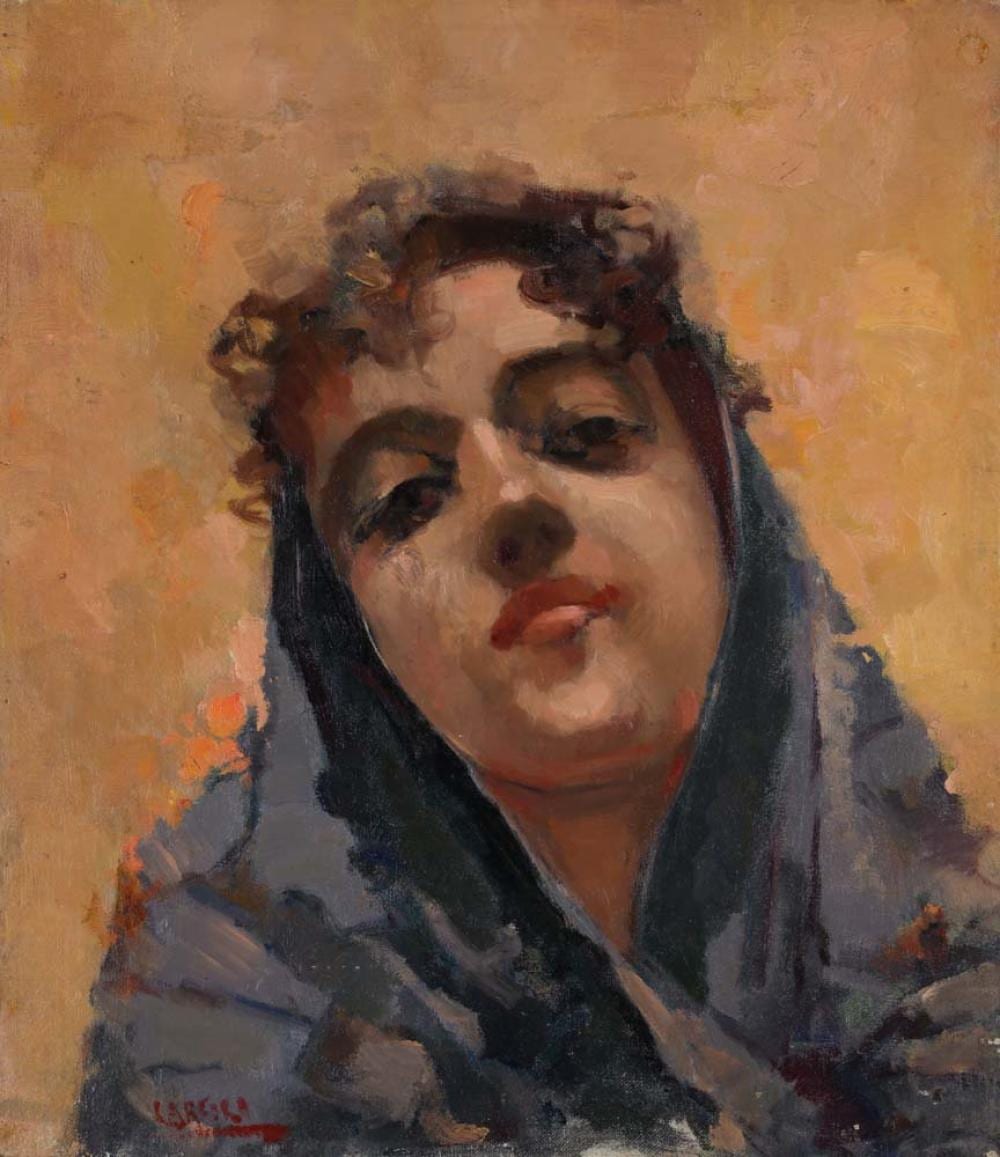 Vincenzo Irolli comparable auction result: vincenzo irolli copy from naples 1860 naples 1942 female face