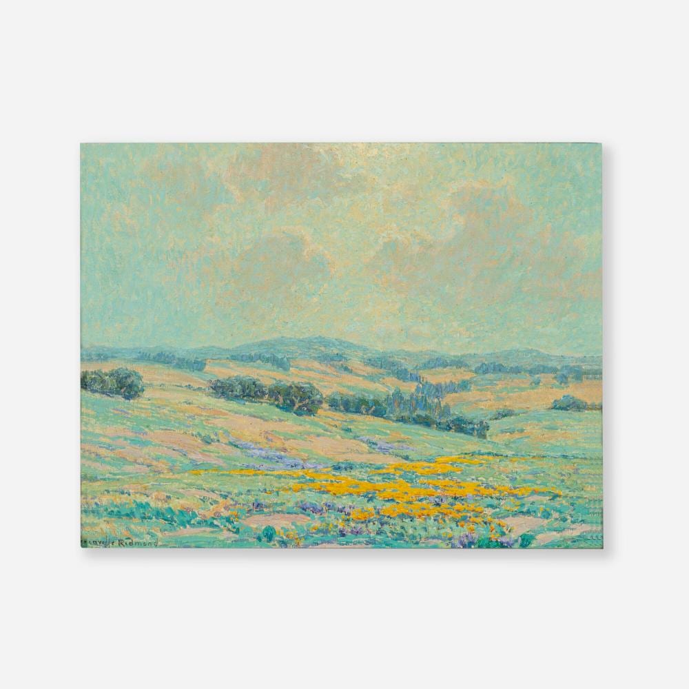 Granville Redmond comparable auction result: granville redmond rolling hills with poppies and lupine