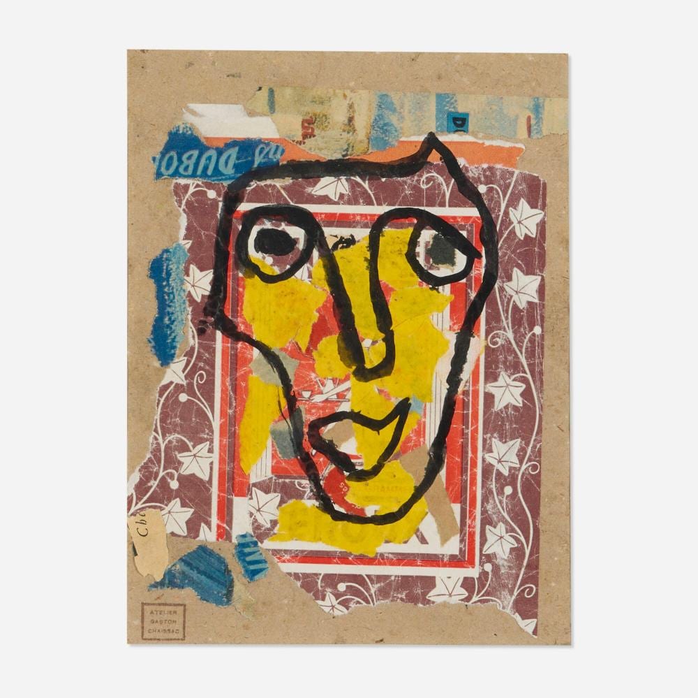 Gaston Chaissac comparable auction result: gaston chaissac visage