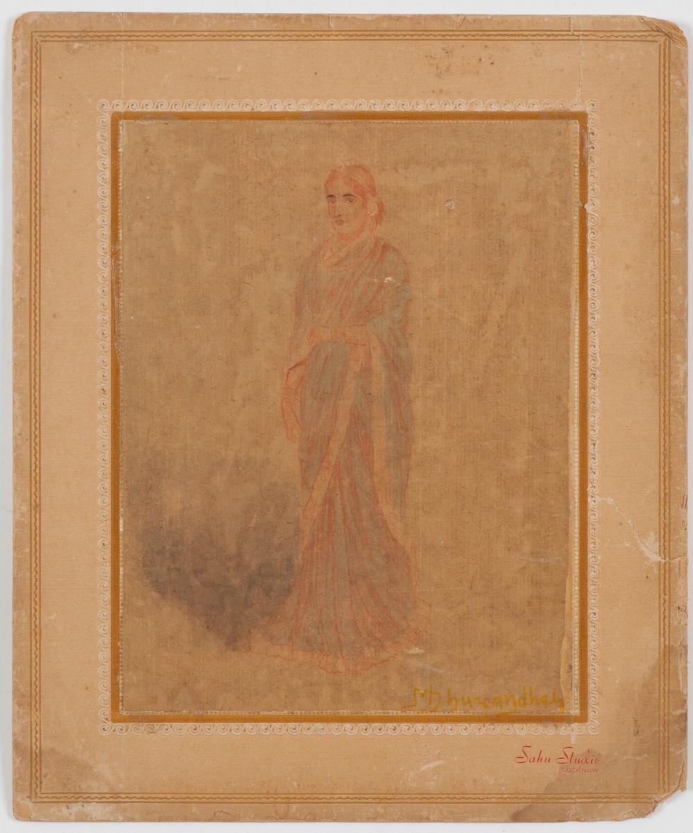 M. V. Dhurandhar comparable auction result: mahadev viswanath dhurandhar indian 1867 1944 watercolor 8 5 x 6 5
