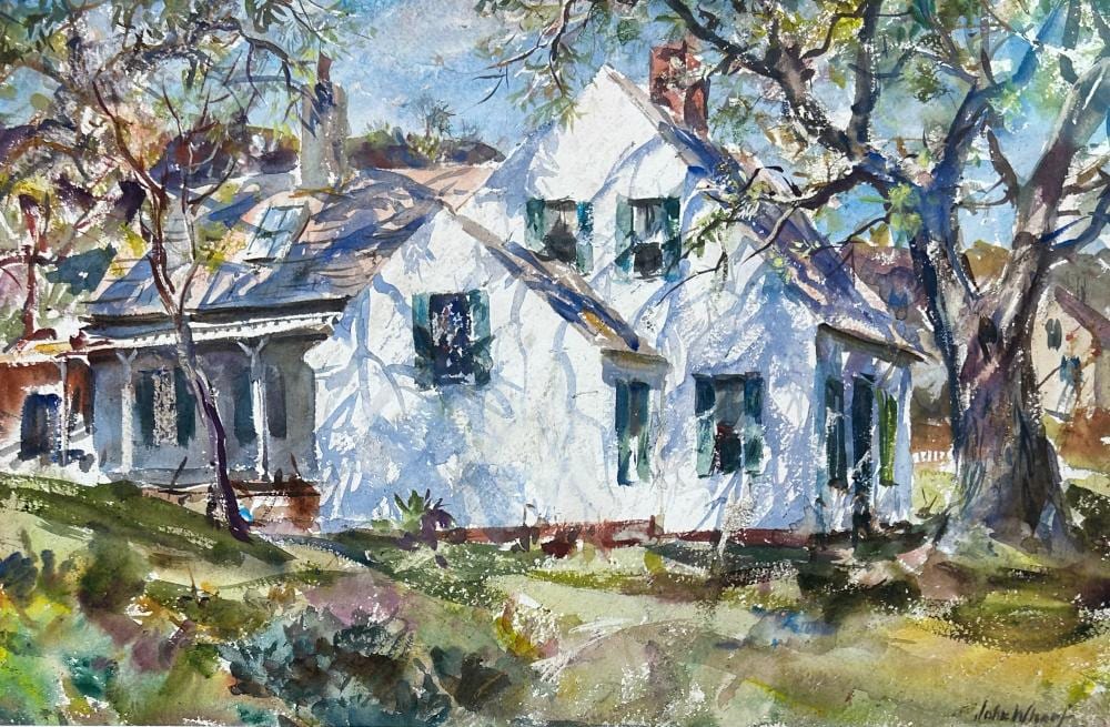 John Whorf comparable auction result: john whorf 1903 1959 provincetown cottage watercolor 14 1 2 x 21 3 4 sight 21 x 28 1 2 framed